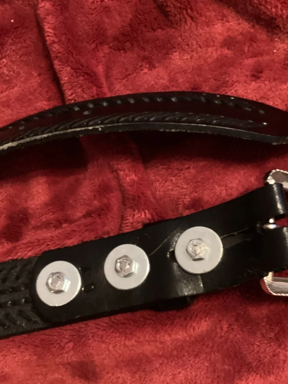 Men's Black Braided Leather Belt with Decorative Silver Buckle